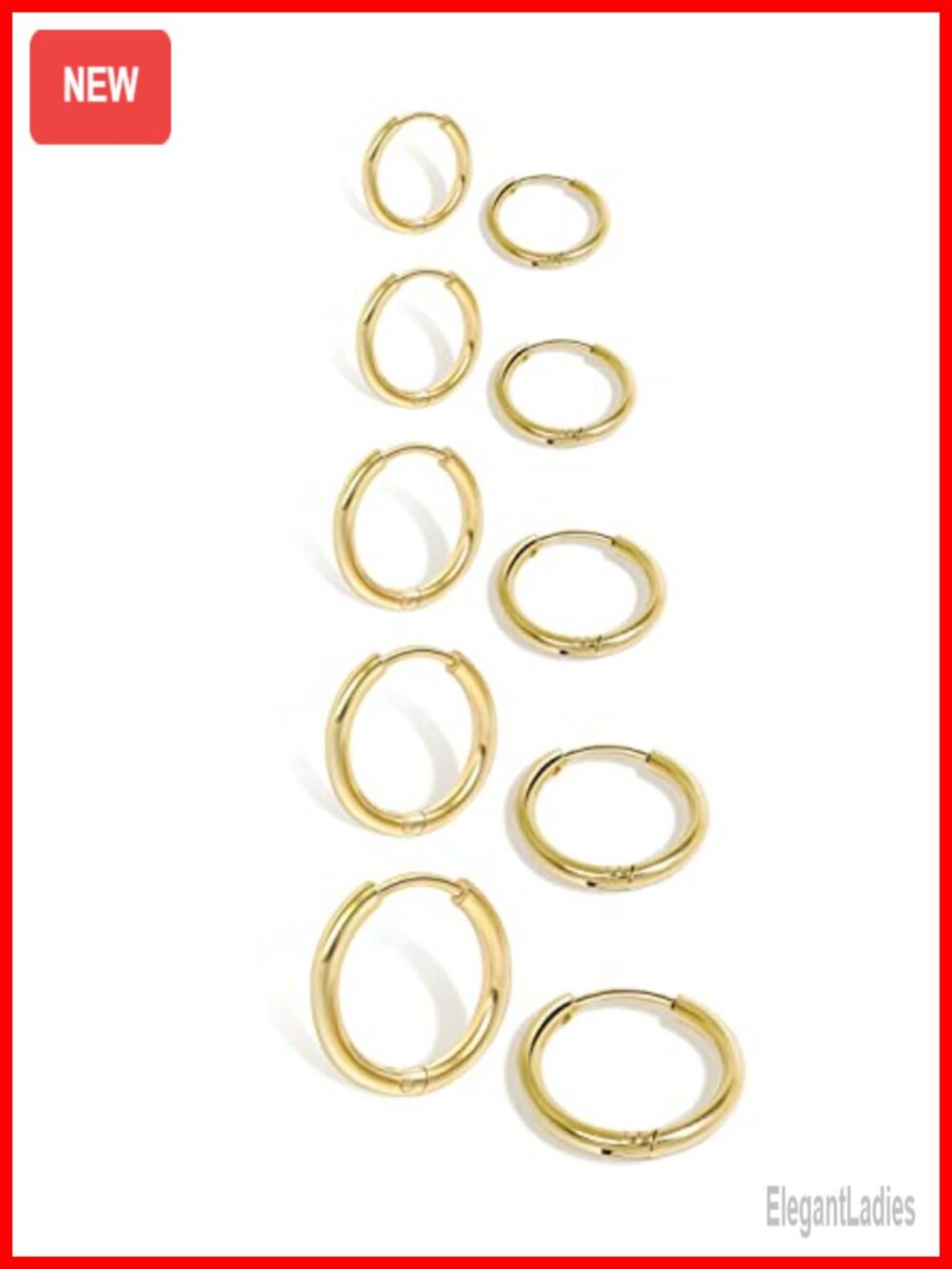 14K Gold Plated Huggie Hoop Earrings Hinged Small Lightweight Jewelry
